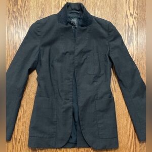 Aritzia Talula Dark Grey A-Line Wool Blend Blazer